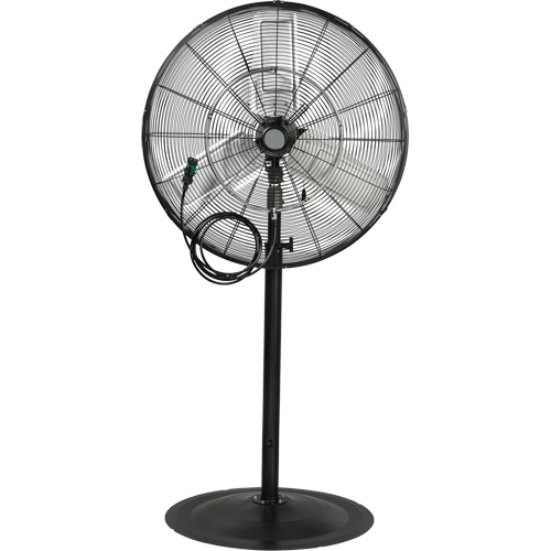 Waterproof Motor Misting & Oscillating Pedestal Fan, Heavy-Duty, 3 Speed, 30" Diameter Duraquip Inc
