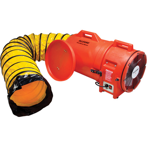 Blower with Canister & Ducting, 1 HP, 1842 CFM Duraquip Inc