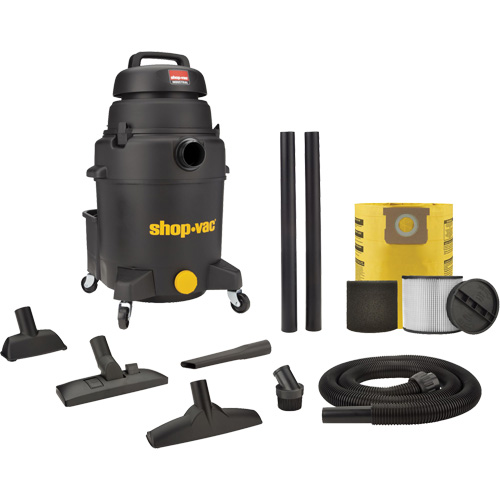Aspirateur pour atelier, Secs-humides, 6 CV, 10 gal. US (37,9 litres) Duraquip Inc