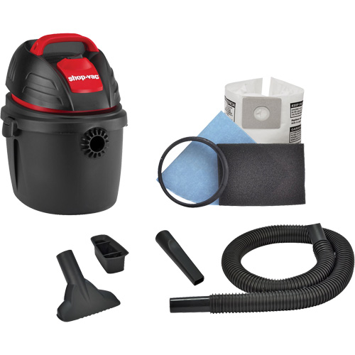 Aspirateur portable pour atelier, Secs-humides, 2,5 CV, 2,5 gal. US (9,5 litres) Duraquip Inc