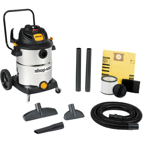 Stainless Steel Wet/Dry Shop Vacuum, 120 V, 16 gal. Capacity Duraquip Inc