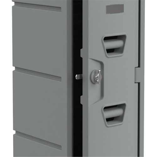 Locker, 12" x 15" x 36", Grey, Assembled Duraquip Inc
