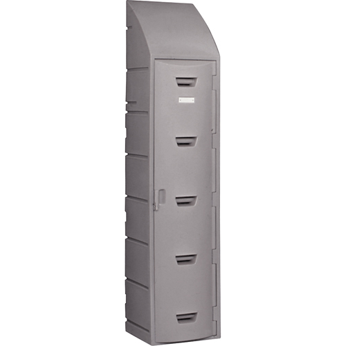 Locker, 15" x 18" x 73", Grey, Assembled Duraquip Inc