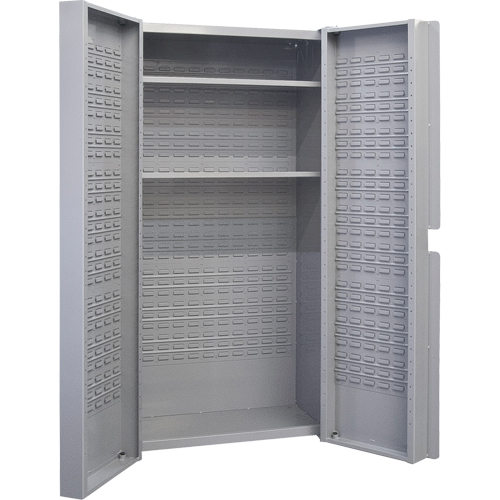 Deep Door Combination Cabinet, 38" W x 24" D x 72" H, Grey Duraquip Inc