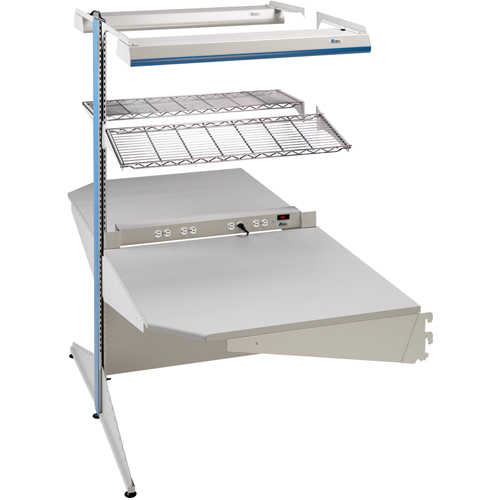 Arlink Preconfigured Workstation, 36" W x 56" D x 84" H, Double Sided Corner Add-On Duraquip Inc