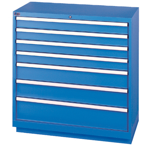 Armoires de rangement avec tiroirs, 7 tiroirs, 40-1/4" la x 22-1/2" p x 41-3/4" h, Bleu brillant Duraquip Inc