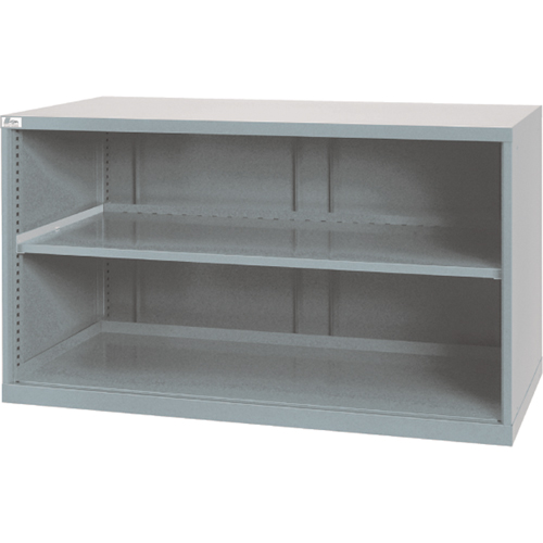 Shelf Cabinets, Steel, 33-1/2" H x 56-1/2" W x 28-1/2" D, Light Grey Duraquip Inc