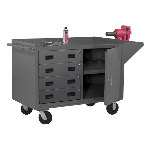Mobile Workbench Cabinet, Steel Surface Duraquip Inc