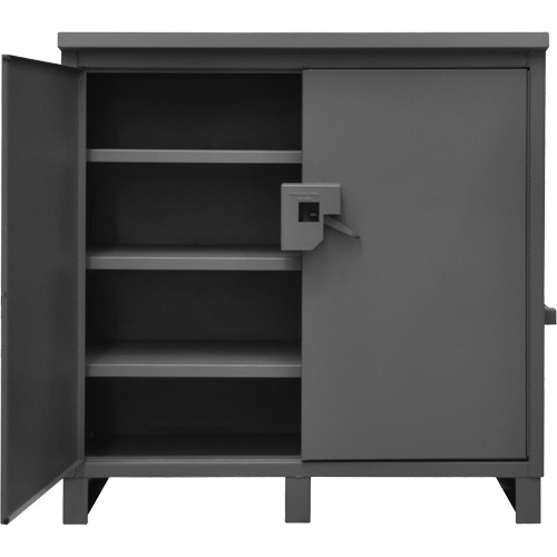 Lockable Jobsite Cabinet, Grey Duraquip Inc