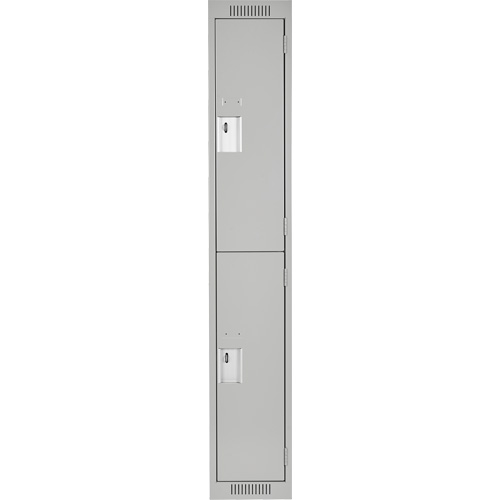 Casiers Clean Line, 2 niveaux, 12" x 18" x 72", Acier, Gris, Rivet (assembl&eacute;) Duraquip Inc