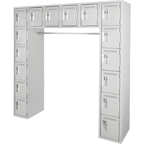Assembled Archettes Clean Line Economy Lockers, 16 -tier, Bank of 3, 18" x 72" x 12", Steel Duraquip Inc