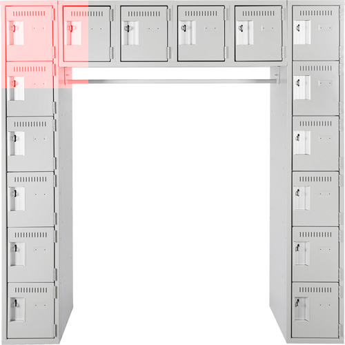Assembled Archettes Clean Line Economy Lockers, 16 -tier, Bank of 3, 18" x 72" x 12", Steel Duraquip Inc