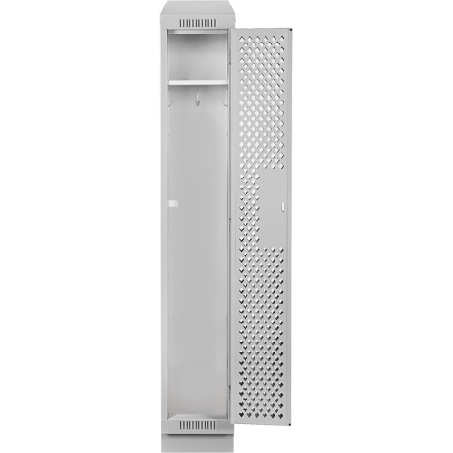 Clean Line Lockers, 12" x 18" x 82", Steel, Grey, Rivet (Assembled), Perforated Duraquip Inc