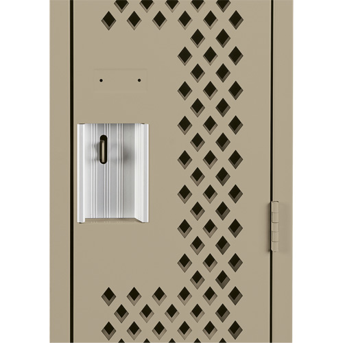 Clean Line Lockers, 12" x 12" x 72", Steel, Beige, Rivet (Assembled), Perforated Duraquip Inc