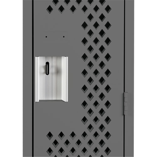 Clean Line Lockers, 12" x 12" x 72", Steel, Charcoal, Rivet (Assembled), Perforated Duraquip Inc