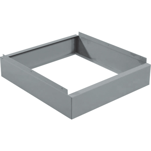Base en retrait pour casiers &eacute;conomiques Clean Line, 1 Blocs, 4" lo x 12" la x 18" p, Gris, Acier Duraquip Inc