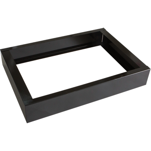 Base encastr&eacute;e pour casiers robustes enti&egrave;rement soud&eacute;e Concorde, 2 Blocs, 4" lo x 24" la x 17" p, Noir, Acier Duraquip Inc
