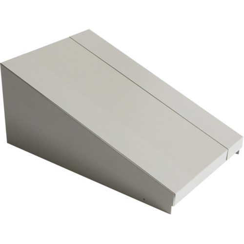 Dessus inclin&eacute; pour casiers robustes enti&egrave;rement soud&eacute; Concorde, Bloc de 1, 18" p x 12" la x 6" ha, Gris, Acier Duraquip Inc