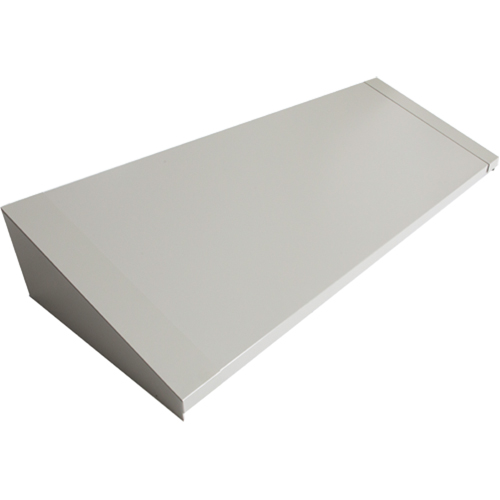 Dessus inclin&eacute; pour casiers robustes enti&egrave;rement soud&eacute; Concorde, Bloc de 4, 18" p x 48" la x 6" ha, Gris, Acier Duraquip Inc