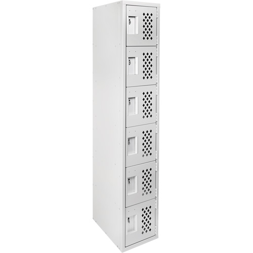 Clean Line Lockerettes, 6 -tier, 18" x 72" x 12", Steel Duraquip Inc