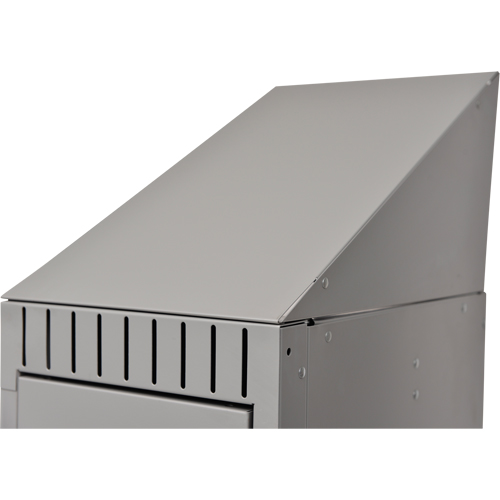 Dessus en pente, Bloc de 1, 18" p x 12" la x 10" ha, Gris, Acier Duraquip Inc