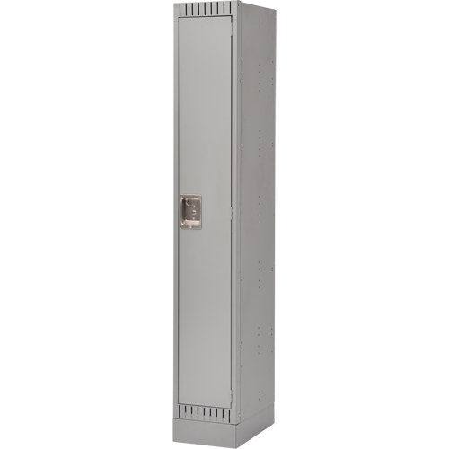 Lockers, 12" x 18" x 76", Steel, Grey, Knocked Down Duraquip Inc