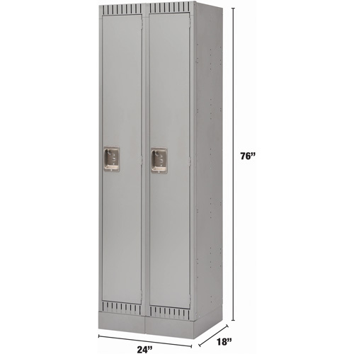 Casiers, Bloc de 2, 24" x 18" x 76", Acier, Gris, D&eacute;mont&eacute; Duraquip Inc