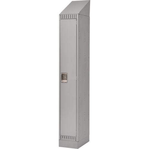 Lockers, 12" x 18" x 86", Steel, Grey, Knocked Down Duraquip Inc