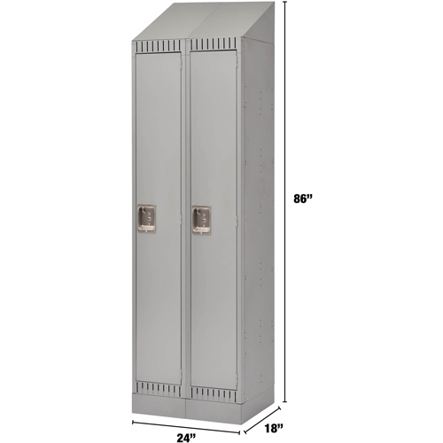 Casiers, Bloc de 2, 24" x 18" x 86", Acier, Gris, D&eacute;mont&eacute; Duraquip Inc