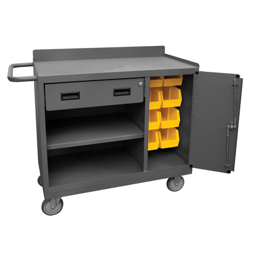 Mobile Workbench Cabinet, Steel Surface Duraquip Inc