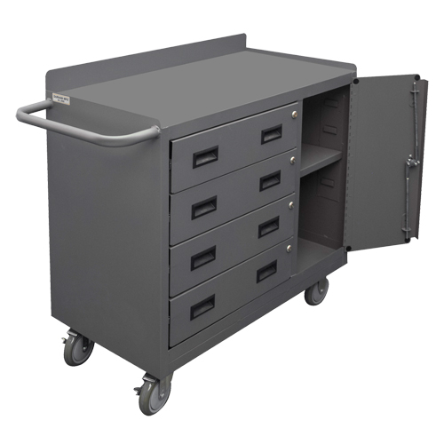 Mobile Workbench Cabinet, Steel Surface Duraquip Inc