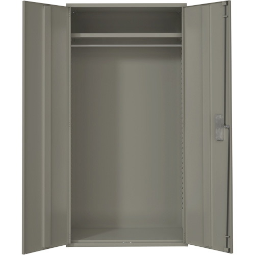 Wardrobe Storage Cabinet, Steel, 36" W x 18" D x 72" H, Grey Duraquip Inc
