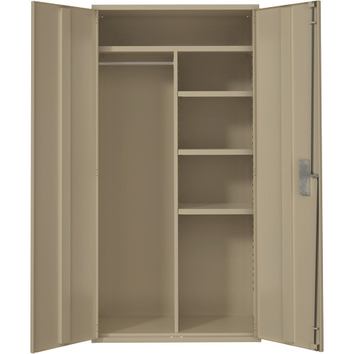 Armoire de rangements combin&eacute;s, Acier, 6 Tablettes, 72" h x 36" la x 18" P, Beige Duraquip Inc