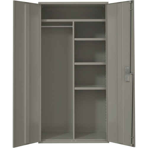 Armoire de rangements combin&eacute;s, Acier, 6 Tablettes, 72" h x 36" la x 18" P, Gris Duraquip Inc