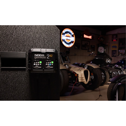 Genius&reg; 2X2 2-Bank, 4-Amp Battery Charger Duraquip Inc