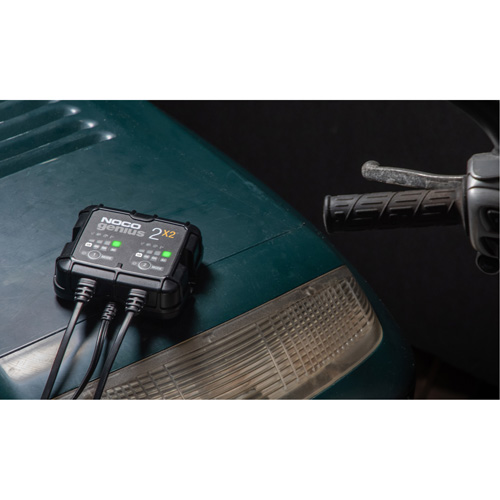Genius&reg; 2X2 2-Bank, 4-Amp Battery Charger Duraquip Inc
