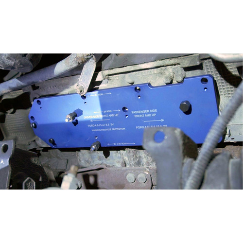 Gabarit de perçage pour installation sur collecteur pour Ford 4,6 L, 5,4 L, et 6,8 L Duraquip Inc