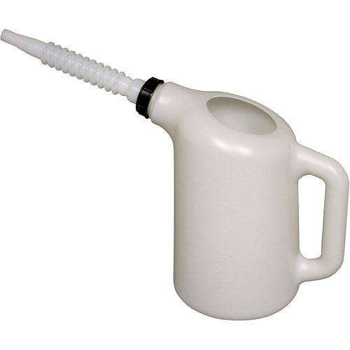 Oil Dispenser with White Spout, Plastic, 6 qt Capacity Duraquip Inc