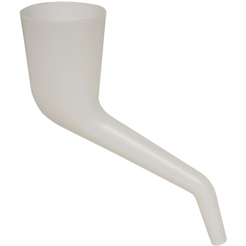 Translucent Right Angle Funnel, Plastic Duraquip Inc