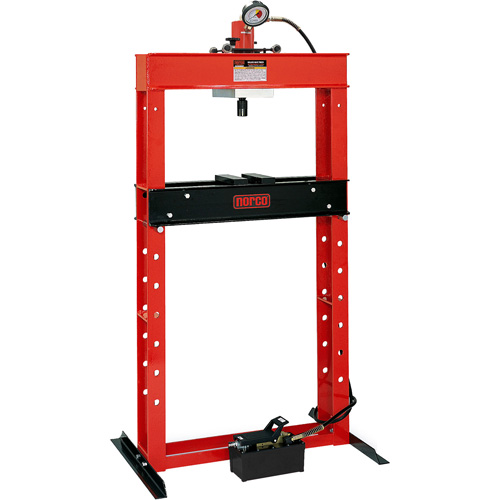 Air Hydraulic Pump Operated Shop Press, 25 tons Capacity Duraquip Inc