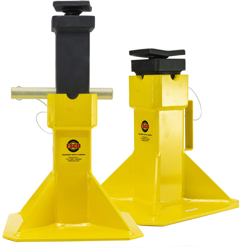 Jack Stands with Adjustable Screw Top Saddle, Locking Pin, 15-1/2" - 20-1/2" H Duraquip Inc