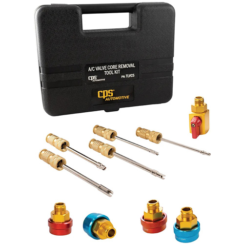 Ensemble de 10 morceaux pour le d&eacute;montage des noyaux de valves de climatisation Duraquip Inc