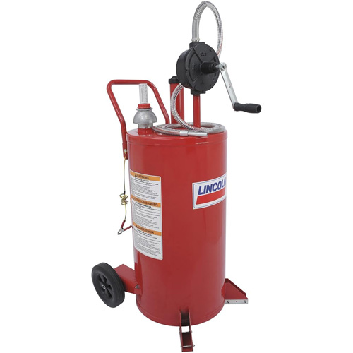 Chariot &agrave; carburant en acier de 25 gallons avec pompe rotative bidirectionnelle Duraquip Inc