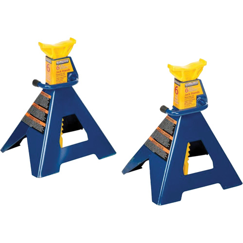 Jack Stand, Locking Handle/Ratchet, 6 tons Capacity, 25-1/4" H Duraquip Inc