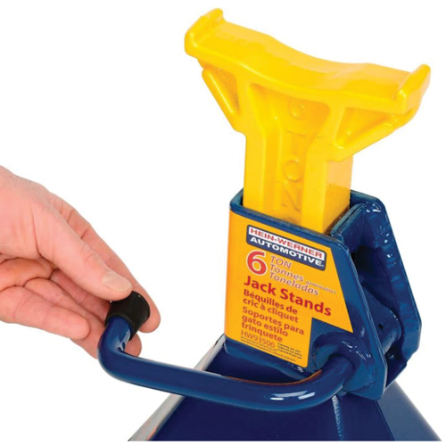 Jack Stand, Locking Handle/Ratchet, 6 tons Capacity, 25-1/4" H Duraquip Inc