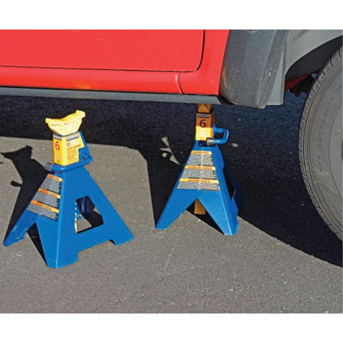 Jack Stand, Locking Handle/Ratchet, 6 tons Capacity, 25-1/4" H Duraquip Inc
