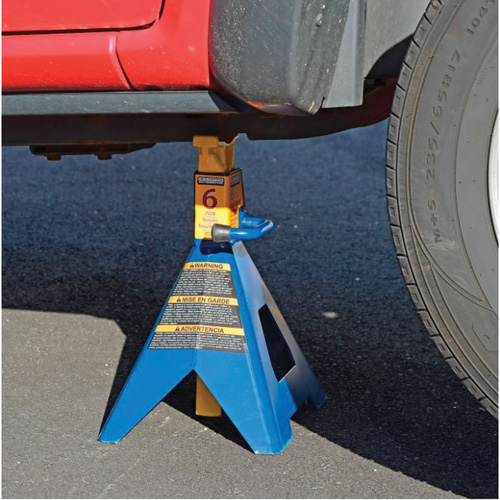 Jack Stand, Locking Handle/Ratchet, 6 tons Capacity, 25-1/4" H Duraquip Inc