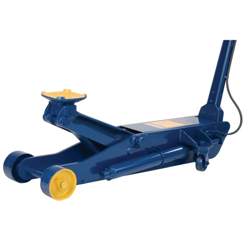 Long Chassis Service Jack, 10 Ton(s) Capacity, 6-3/4" Lowered, 25-1/2" Raised, Air Hydraulic Duraquip Inc