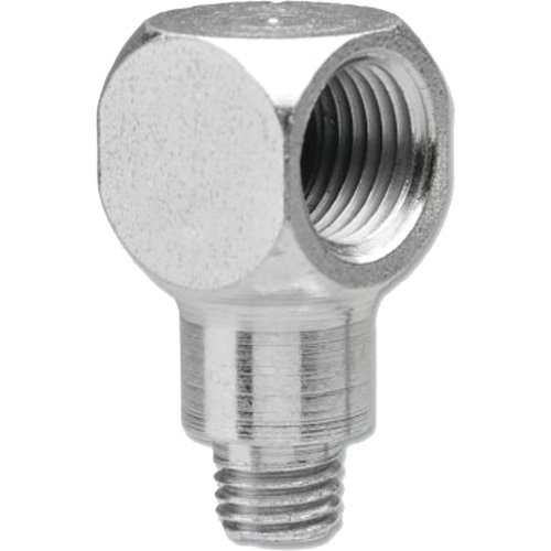 Grease Fitting Adapter with 90-Degree Angle, 1/4"-28 Thread Duraquip Inc