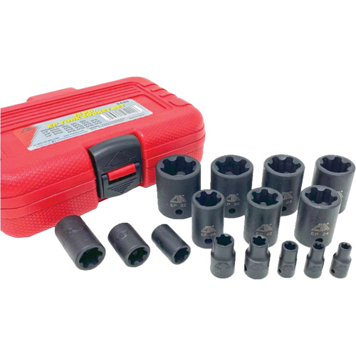 EP "Star" Plus Socket Set, 15 Pieces, 1/4"/3/8"/1/2" Drive Size Duraquip Inc